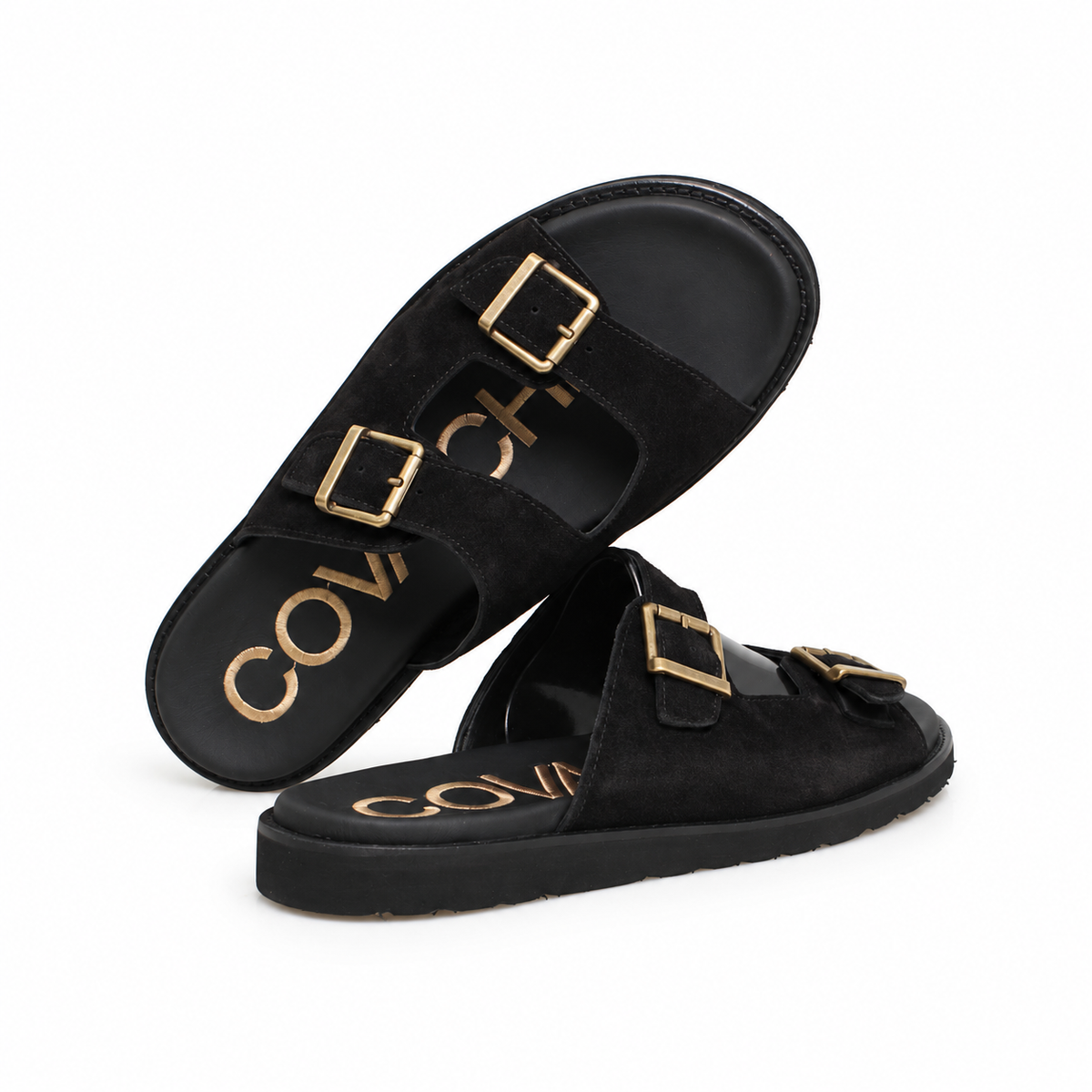 Black Suede Slipper