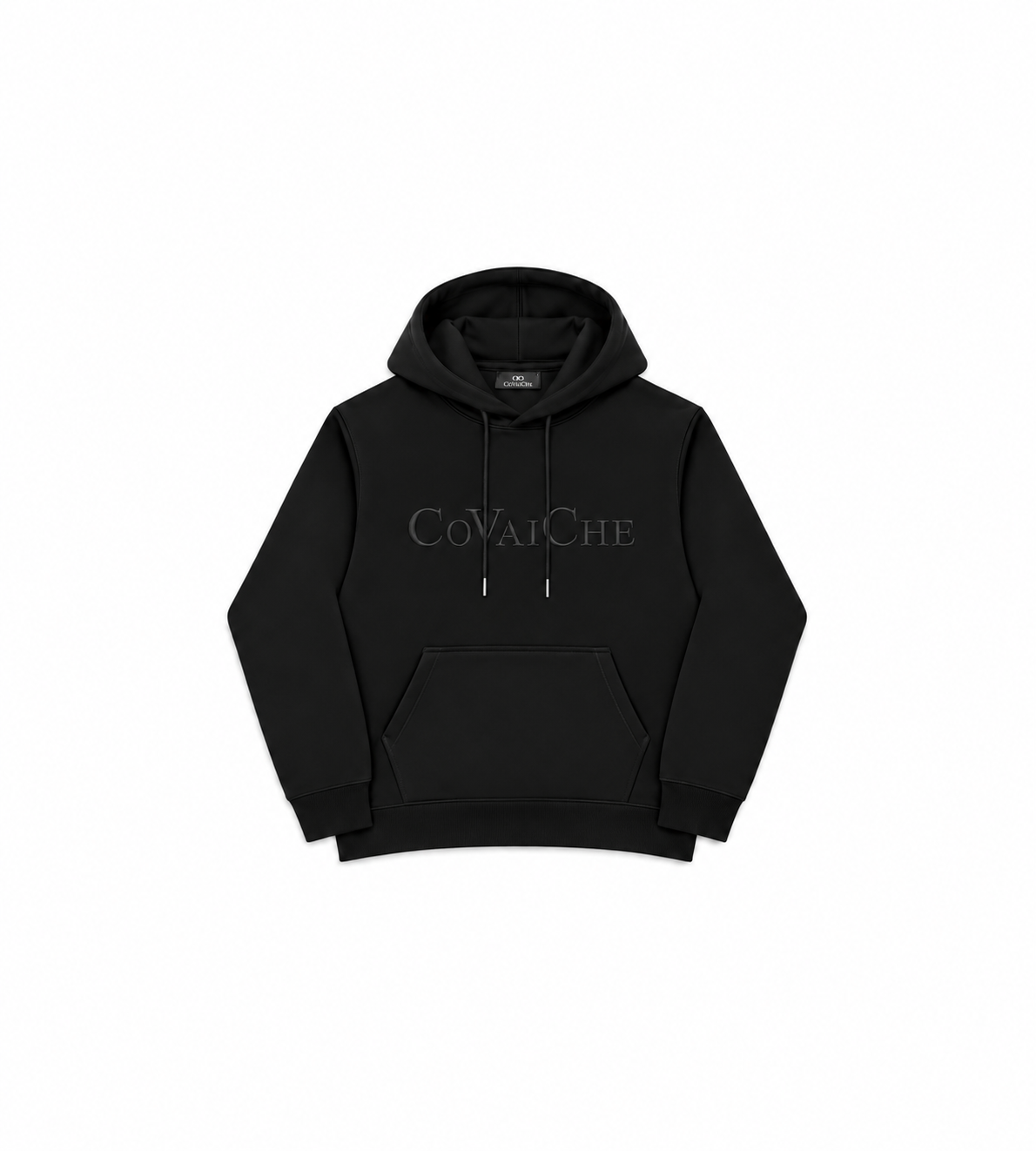 All Black Slimfit Covaiche logo Hoddie Tracksuit