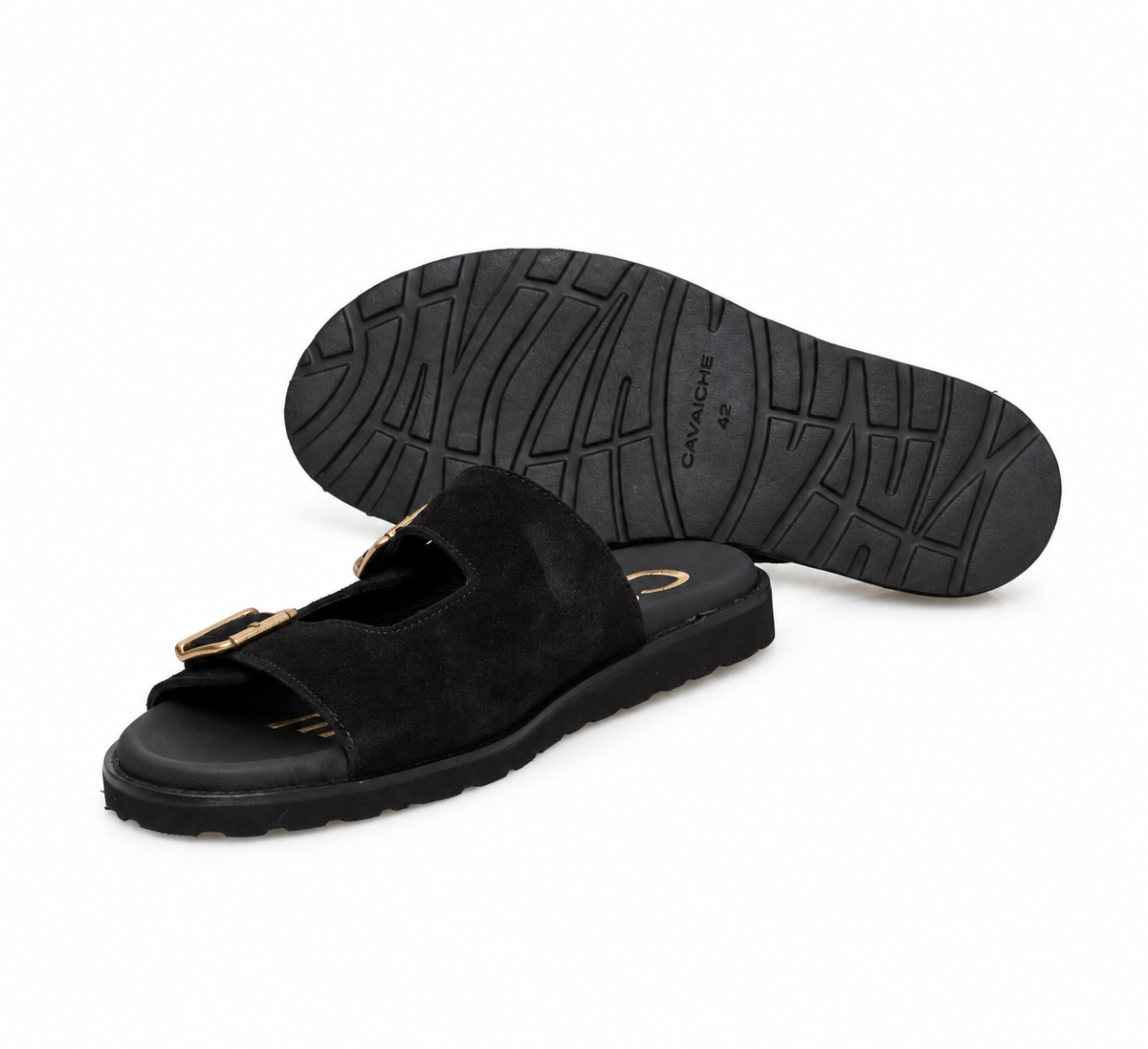 Black Suede Slipper