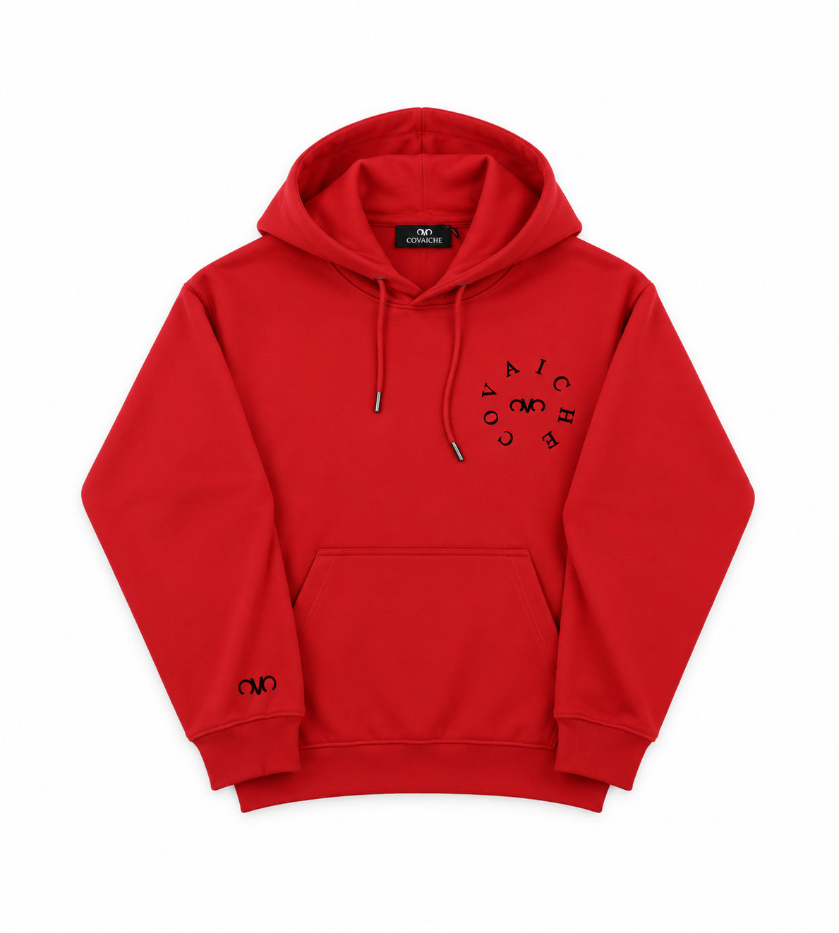 Covaiche Red Black Circle Logo Tracksuit
