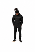 All Black Slimfit Covaiche logo Hoddie Tracksuit